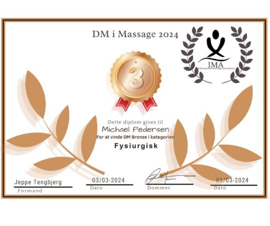 Bronze i fysiurgisk massage til dm i massage 2018