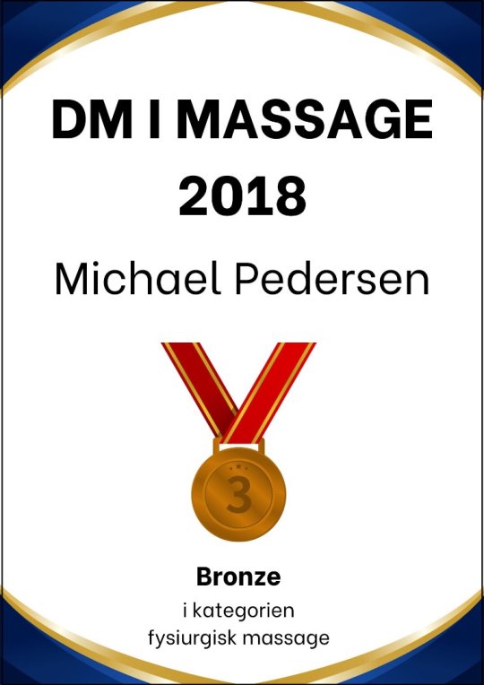Bronze i fysiurgisk massage til dm i massage 2018