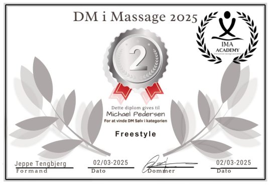 Guld i fysiurgisk massage til dm i massage 2023